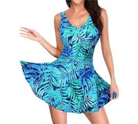 Bañador Mujer Deportivo Bañador Natación Mujer Bathing Strap Casual Women Print Swimwear Sexy Swimwears Camiseta de Natacion Super Reductor (Sky Blue S)