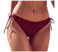 Bañador Mujer Niña Adolescente Braga de Bikini con Lazos Traje de Baño Ajustable Braga Bikini Tanga Brasileño Bañador Cómodas y Suaves Trajes de Baño Bragas Secado Rápido Braguita Vacaciones Playa