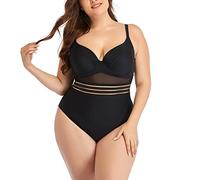 Bañador Mujer Talla Grande Bañador Talla Grande Ropa De Playa Body Reductor Bañadores Negro Swimsuit Women Tankinis Tallas Grandes Espalda Descubierta Baño Con Falda Elástico Reductores Barriga 3Xl