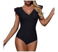 Bañador Mujer Tankini Control Barriga Tankini para Mujer, Traje De Baño Adelgazante, Conjunto De Traje Baño Ocio para Dos Piezas Push Up Dos Piezas con Control Abdomen Adelgazar