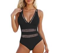 Bañador Mujer Una Pieza Monocromatico Y Elegante con Espalda Baja Y Tiras Cruzadas para Un Diseño De Playa Duradero Comodo Que Realza La Silueta De Forma Sofisticada