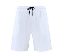 Bañador Natacion Hombre,Men's Sport Shorts White Basketball Gym Shorts Loose Summer Sports Jogger Shorts Breathable Quick Dry Swim Shorts Outdoor Running Shorts Elastic Waist Pockets,3XL