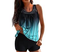 BañAdor NatacióN Mujer Traje De BañO De Dos Piezas Color SóLido Dividido Cintura Alta Entrenamiento Sexy