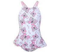 Bañador Niña 7-14 Años Natacion Una Pieza Bañadores Adolescente Chica Tirantes Volantes sin Espalda Mariposa Traje de Baño Piscina Traje Baño Playa Deportivos Vacaciones (Rojo, 11-12 años)