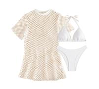 BañAdor NiñA Dos Piezas Menstrual, BañAdores NiñA Competicion, BañAdores Girls Mesh Cover Up Short Sleeve Sun Swimwear Rash Guard Bathing BañAdor Natacion Tankini Traje De NiñAs Conjunto De Bikinis
