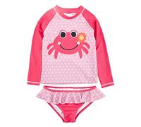 BañAdor NiñA Natacion-Traje De BañO De Cangrejo De Manga Larga para NiñAs Traje De BañO Lindo De Dibujos Animados para NiñOs Medianos Y Grandes De Secado RáPido para NiñOs De 1 A 8 AñOs