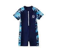 Bañador Niña Natacion Verano Entero Vintage Traje De Baño para Natacion Niña Competicion Playa Piscina Volantes Floral Chica Juveniles Tankini Bikini (Azul, 9-10 años)