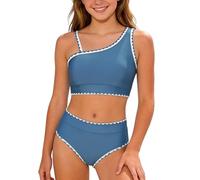 Bañador Niña, Trajes de baño de Bikini con Cintura ahuecada para niñas, Ropa de Playa para Nadar Caliente