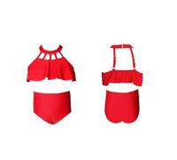 Bañador Niñas Vaiana - Traje de baño Dos Piezas para niñas, Bikini Tela Nailon, Color sólido, Adolescentes y