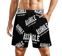 Bañador para Hombre Cabrón con Sentimientos Bañadores con Cintura Ajustable Transpirable Shorts Deportivos, para Gimnasio, Deporte, Jogging, Vacaciones, S