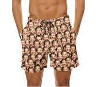 Bañador para hombre con foto personalizable, pantalones cortos hawaianos con foto personalizada, regalos personalizados, pantalones cortos de natación para hombre, talla grande, traje de baño