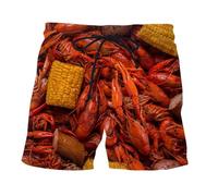 Bañador para hombre Funny Food Shorts Beach Trunks Unisex Hombre Bañador Mujer Salchicha Cerdo Vientre Impresión de Comida Rápida Pantalones Cortos Ropa Personalizada Cosplay Fiesta Verano