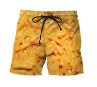 Bañador para hombre Funny Food Shorts Beach Trunks Unisex Hombre Bañador Mujer Salchicha Cerdo Vientre Impresión de Comida Rápida Pantalones Cortos Ropa Personalizada Cosplay Fiesta Verano