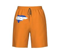 Banador para Hombre Mapa De La Bandera De Honduras Hidrófugo Shorts De Baño Suave Swimwear para Deporte Verano Natación XXL