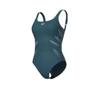ARENA Milena Wing Back Traje de Baño de Mujer Talla B, Moldeador y de una Pieza, Tecnología Power Mesh y Tejido Resistente al Cloro y Sensible, Copas Fijas y Correas Ajustables
