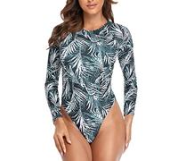 Bañador Pecho Grande Reductor Traje de Baño Mujer Impreso Rash ño Mujer Manga Guardia Traje de Largo Trajes ñ Trajes ñ Una Pieza ñador Negro Reductor ñadores (Grey XXL)