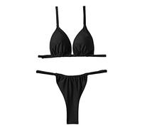 BañAdor Piscina Mujer Conjunto De Bikini De Color SóLido Traje De BañO De Dos Piezas Traje De BañO Playa