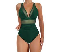 Bañador Reductor Mujer Alta Trajes De Baño Women Summer Beach Fashion Split Flower Print Large Fashion Split Swimsuit Traje De Baño Familiar Bikinis Deportivos Mujer (JN XL)