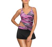 Bañador Rojo Mujer Bikini Reductor Vientre Plano Womens Tankini Bathing Suits with Skirt Two Piece Swimsuits Ladies Swimwear Tankini Mujer Bañadores Dos Piezas Bikini Reductor