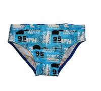 Bañador slip niño Cars Disney Pixar 2-7 años | Disfraz de playa y piscina Rayo McQueen | Disfraz íntimo de playa oficial para niños | Braga de playa para niño con estampado colorido, turquesa, 7 años