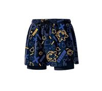Bañador Tipo Short para niño Doble Capa con Malla Playa Piscina Verano Ligero cómodo diseño Ajuste elástico Secado rápido Ideal baño Juvenil (Black, 12-14 Years)