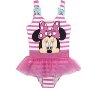 Bañador Tul de Minnie Mouse para Niña - Color Rosa y Blanco - Talla 6 Años - Tejido de Secado Rápido - Estampado de Minnie Mouse - Producto Original Diseñado en España