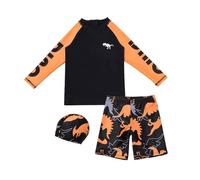 Bañador Verano Niño, Traje de baño de Dinosaurio para niños, de Manga Larga y bañador con protección Solar UPF 50 para Playa y Piscina.