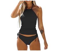 Bañador Vientre Plano Trajes De Baño con Sujetador Sexy Tankinis Deportivo Verano Reductor Barriga Baño Bañador Neopreno Ropa Ropa Rebajas Negro XL
