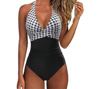 Bañadore Mujer Traje De Baño De Una Pieza Cuello En V Sexy Push Up Control De Barriga Reductor O Anillo Cruzado Corbata Tallas Grande Veraneo Ruching Bañador