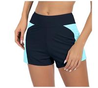 Bañadores Boxer Menstruales Bañador Menstrual Shorts de Baño Mujer Bikini Short de Natación Deportes Niña Pantalon Cortos de Cintura Alta Secado Rápido de Protección UV Color Block Playa Surf