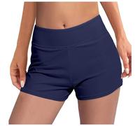Bañadores Boxer Menstruales Pantalon Cortos de Cintura Alta Secado Rápido de Protección UV Color Block Playa Surf Bikini Short de Natación Deportes Bañador Menstrual Shorts de Baño Mujer