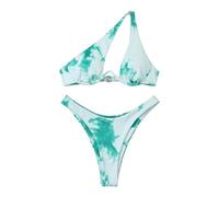 Bañadores Chica Bikinis Y Bañadores Mujer 2026 Conjunto de Traje de Baño Brasileño Corte con Bikini Un Hombro con Sexy 2 Camiseta Baño Mujer Braga Bikini Reductor Barriga (X M)