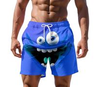 Bañadores de Verano con Cambio de Color de Acuarela Pantalones Cortos Deportivos Shorts de Natación de Lujo Bañador de Hombre Estilo Bohemio Estampado 3D con Cordón en La Cintura