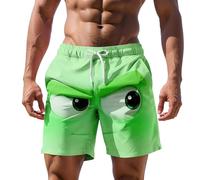 Bañadores de Verano con Cambio de Color de Acuarela Pantalones Cortos Deportivos Shorts de Natación de Lujo Bañador de Hombre Estilo Bohemio Estampado 3D con Cordón en La Cintura