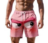 Bañadores de Verano con Cambio de Color de Acuarela Pantalones Cortos Deportivos Shorts de Natación de Lujo Bañador de Hombre Estilo Bohemio Estampado 3D con Cordón en La Cintura