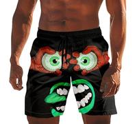 Bañadores de Verano con Cambio de Color de Acuarela Pantalones Cortos Deportivos Shorts de Natación de Lujo Bañador de Hombre Estilo Bohemio Estampado 3D con Cordón en La Cintura