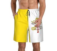 Bañadores Hombre Bandera De La Ciudad del Vaticano con Bolsillos Hombre Shorts Suave Short De Playa Surf para Correr Verano Deporte M
