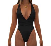 Bañadores Mujer Reductores Sexy Bañador Menstrual Talla Grande con Sujetador Traje De Baño Mujer Natacion Vientre Plano Elegante Fatos De Banho Mulher 2025 Verano Beachwaer Negro L