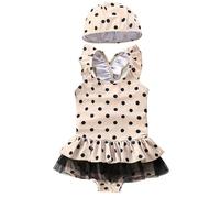 Bañadores Niña Natacion, Traje de Baño para Niñas con Volantes y Estampado de para Bebés y Pequeñas