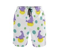 Bañadores Pelota De Lobos De Mar Morados Cómodo Swimming Shorts Secado Rápido Traje De Baño para Vacaciones Verano Natación S