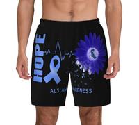 Bañadores Sensibilización sobre La Prevención del Suicidio Regular Pantalones Cortos De Natación Delineador Triangular Shorts para Informal Gimnasio Entrenamiento S