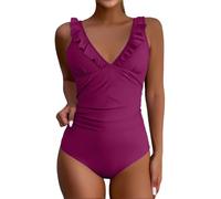 Bañadores Tallas Grandes Trajes De Baño con Sujetador Reductores Tankinis Deportivo Verano Vientre Plano Bañador Tankinis Push Up Ropa Mis Pedidos Morado Oscuro XL