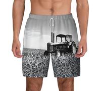Bañadores Tractor Agricultura Tranquilo con Bolsillos Corto Shorts De Baño Transpirable Short De Playa Surf para Piscina Navegar Correr XXL