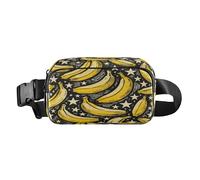 Banana and Stars - Riñonera cruzada para mujeres y hombres, multiusos, con correa ajustable para entrenamiento, correr, senderismo, cintura para mujer