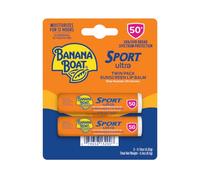 Banana Boat Protetor solar Sport Ultra Labial, FPS 50, pacote duplo | Bálsamo labial hidratante con SPF durante 12 horas, protección de amplio espectro UVA/UVB, contiene vitamina E y aloe