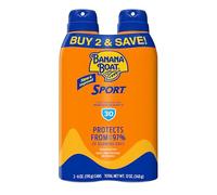 Banana Boat Ultra Mist Sport Performance - Protector solar de amplio espectro, paquete doble de spray de protección solar, SPF 30, 6 onzas Banana Boat