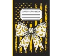 Banana Bow American Flag Composition Notebook: Unique Black and Yellow USA Flag Journal with Fun Banana Bow Design | 6x9 in, 100 Lined Pages