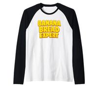 Banana Bread Expert Funny Baking Home Baker Pastelero Chef Camiseta Manga Raglan