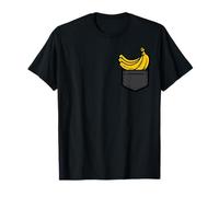 Banana Bunch Pocket Funny Tropical Fruit Food Hombres Mujeres Niños Camiseta