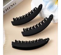 Banana Clip 3PCS Matte Banana Hair Claw Clips Clamp Barrettes Big Women Hairgrips Hairpin Girls Ponytail Accessories Leopard Headwear